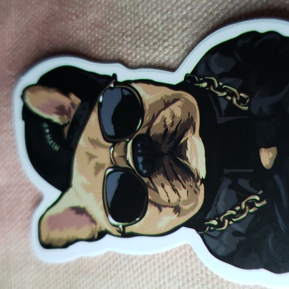 (K) Gangsta Frenchie Dog Sticker Doggie Dog Mom Puppy French Bulldog - Picture 2 of 5